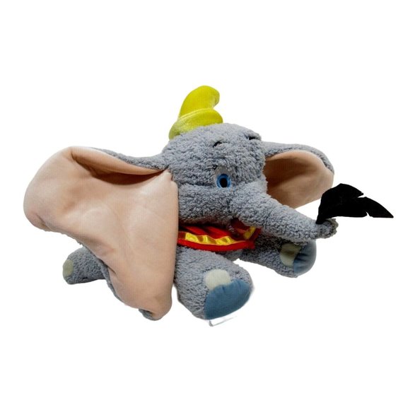 Disney Dumbo w/ Feather Plush Elephant Disneyworld Disneyland Park 15" - Picture 7 of 8